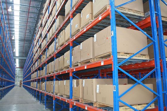 Selective Pallet Racking System Heavy Duty Steel Storage Racks For Warehouses