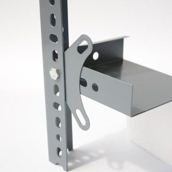 Adjustable Slotted Angle Iron Shelf ,  Light Duty Metal Shelving Racking
