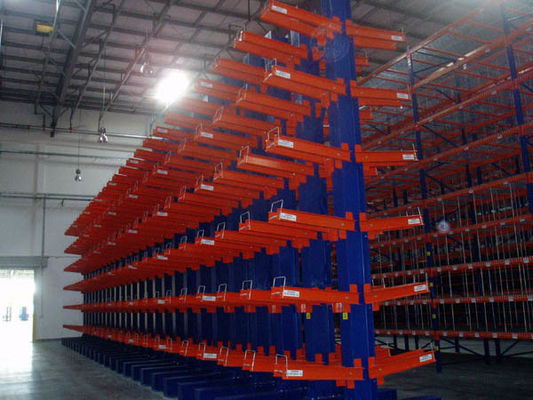 ISO9001 Industrial Cantilever Racks Customized Double Sided Cantilever Racking
