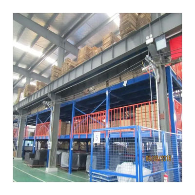 Customized Industrial Steel Platform Racking With Stairs Handrails