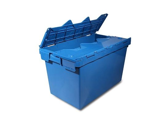 Large Logistic Packaging Moving Tote Box Plastic Nestable Stackable Storage Bin With Lid