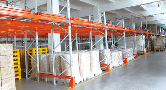 Customized High Density Warehouse Racking , Push Back Pallet Rack Manufacturers