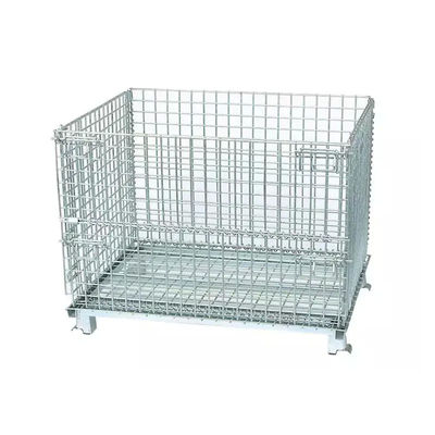 Manipulator Warehouse Storage Container Welding Folding Steel Wire Mesh Pallet Cage