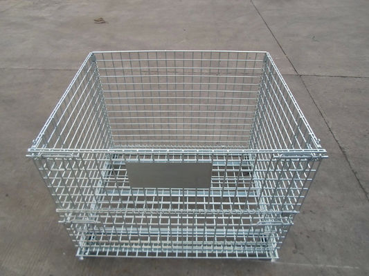 Manipulator Warehouse Storage Container Welding Folding Steel Wire Mesh Pallet Cage