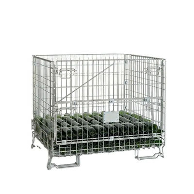Manipulator Warehouse Storage Container Welding Folding Steel Wire Mesh Pallet Cage