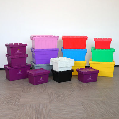 Inclined Insert Logistics Plastic Box with Lid Can Be Set Stacked Food Cold Chain Turnover Box Supermarket Thickened Transit Box