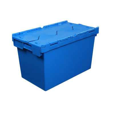 Inclined Insert Logistics Plastic Box with Lid Can Be Set Stacked Food Cold Chain Turnover Box Supermarket Thickened Transit Box