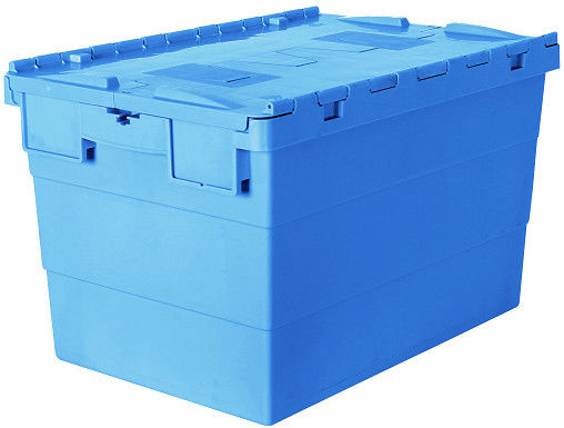 LARGE LOGISTIC PACKAGING MOVING TOTE BOX PLASTIC NESTABLE STACKABLE STORAGE BIN WITH LID