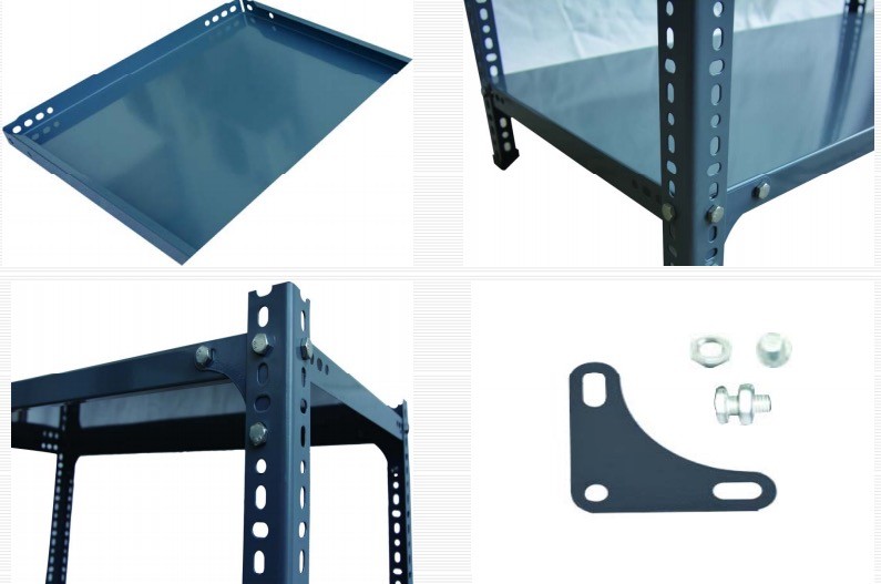 Light Duty Steel Slotted Angle Shelving 5 Layers Warehouse Storage Shelving