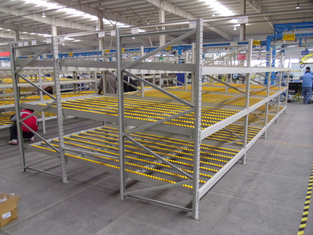 Gravity Rack Carton Flow Racking System Industrial Rolling Steel Shelving