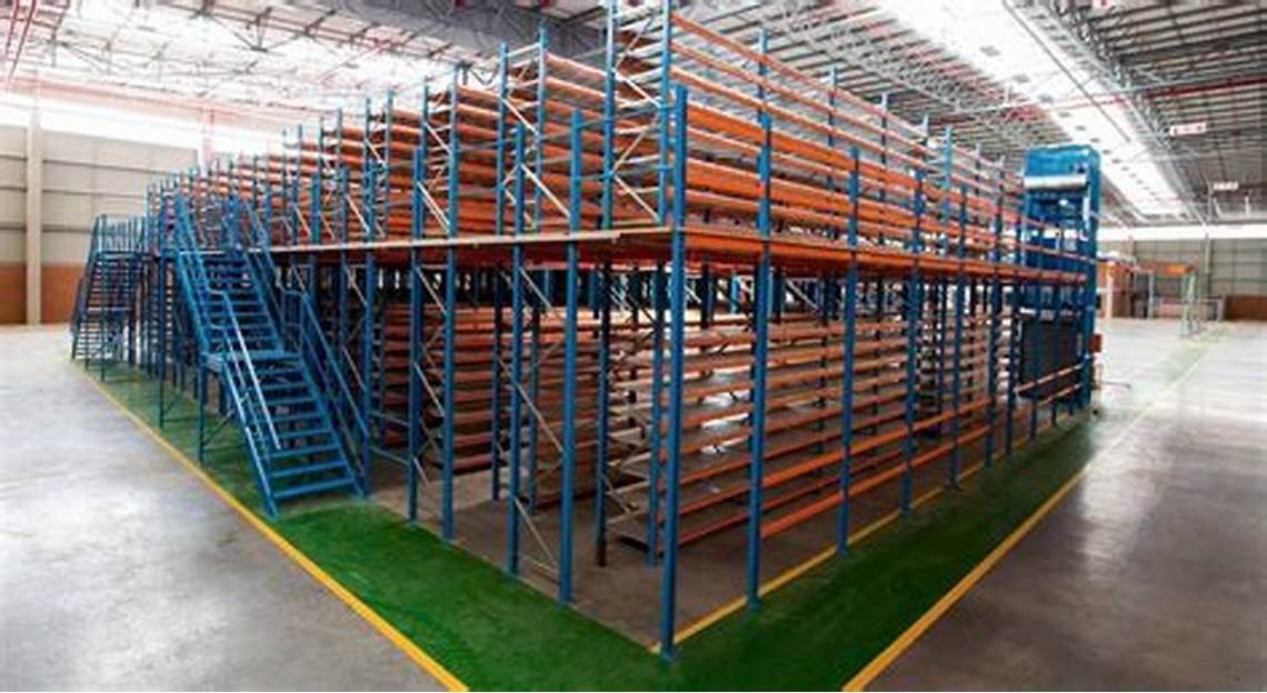 Outdoor Mezzanine Storage Rack Attic Loft Mezzanine Floor Racking For Contractor