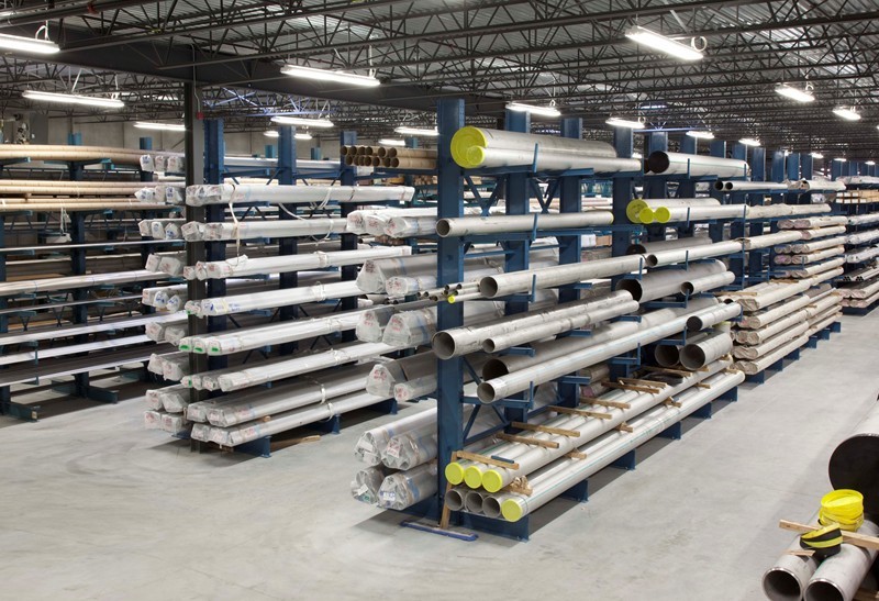 PVC Pipe Storage Steel Cantilever Sheet Metal Rack , Cantilever Arm Rack For Timber Storage