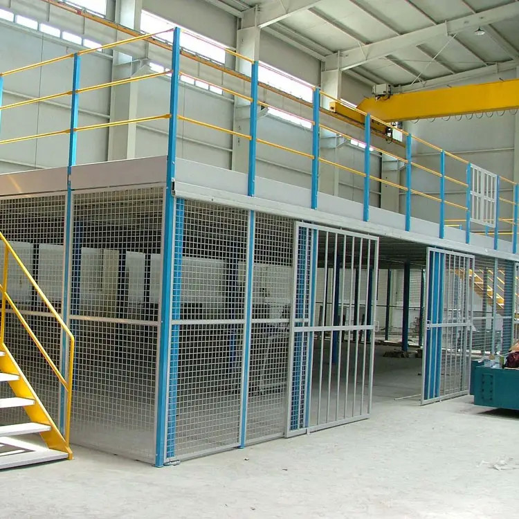 Customized Warehouse Storage Platform Heavy Duty Modular Steel Mezzanines