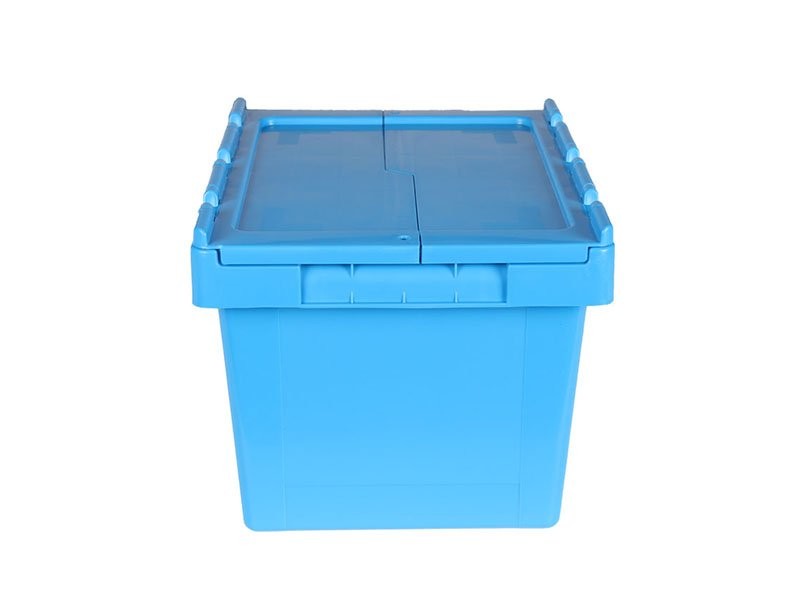 Rectangle Stackable Collapsible Plastic Moving Boxes Plastic Moving Crates With Lid