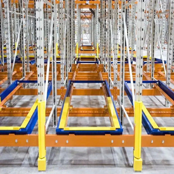 Adjustable Heavy Duty Push Back Pallet Racking System FEM standard