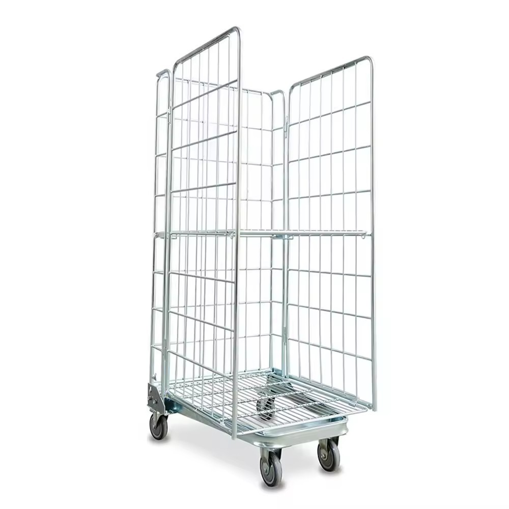 Industrial Folding Galvanized Welded Wire Mesh Storage Containers