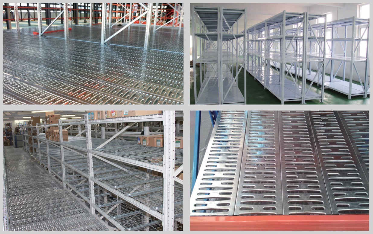 Metal Mezzanine Floor Panel Galvanized Steel Storage Racking Open Steel Plank Grating Floor